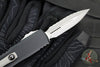 Microtech UTX-85 OTF Knife- GEN IV- Double Edge- Black Handle- Apocalyptic Full Serrated Blade 12324-12 AP
