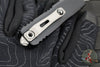 Microtech UTX-85 OTF Knife- GEN IV- Double Edge- Black Handle- Apocalyptic Full Serrated Blade 12324-12 AP