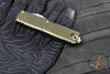 Microtech UTX-85 OTF Knife- GEN IV- Double Edge- OD Green Handle- Stonewash Full Serrated Blade 12324-12 OD