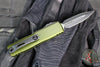 Microtech UTX-85 OTF Knife- GEN IV- Double Edge- OD Green Handle- Black Full Serrated Blade 12324-3 OD