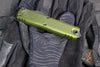 Microtech UTX-85 OTF Knife- GEN IV- Double Edge- OD Green Handle- Black Full Serrated Blade 12324-3 OD