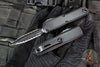 Microtech UTX-85 OTF Knife- GEN IV- Double Edge- Tactical- Black Handle- Black Double Full Serrated Blade 12324-D3 T