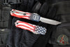 Microtech UTX-85 OTF Knife- GEN IV- Tanto Edge- Special 250th US Flag Graphic Handle- Apocalyptic Finished Blade 12334-10 APS-4J250