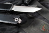 Microtech UTX-85 OTF Knife- GEN IV- Tanto Edge- Black Handle- Stonewash Finished Blade 12334-10