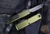 Microtech UTX-85 OTF Knife- GEN IV- Tanto Edge- OD Green Handle- Black Finished Blade 12334-1 OD