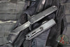 Microtech UTX-85 OTF Knife- GEN IV- Tanto Edge- Tactical- Black Handle- Black Finished Blade 12334-1 T