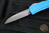 Microtech Cypher II- Single Edge- Blue Handle- Apocalyptic Plain Edge Blade 1241-10 APBL