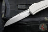 Microtech Cypher II 2024- Single Edge- Natural Clear Finished Handle- Apocalyptic Plain Edge Blade 1241-10 APNC