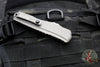 Microtech Cypher II 2024- Single Edge- Natural Clear Finished Handle- Apocalyptic Plain Edge Blade 1241-10 APNC