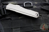 Microtech Cypher II 2024- Single Edge- Natural Clear Finished Handle- Apocalyptic Plain Edge Blade 1241-10 APNC
