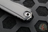 Microtech Cypher II- Single Edge- Black Handle- Stonewash Plain Edge Blade 1241-10