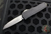 Microtech Cypher II- Single Edge- Black Handle- Stonewash Plain Edge Blade 1241-10