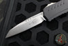 Microtech Cypher II- Single Edge- Black Handle- Stonewash Plain Edge Blade 1241-10