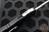 Microtech Cypher II- Single Edge- Black Handle- Stonewash Plain Edge Blade 1241-10