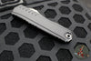 Microtech Cypher II- Single Edge- Black Handle- Stonewash Plain Edge Blade 1241-10