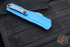 Microtech Cypher II- Double Edge- Blue Finished Handle- Apocalyptic Plain Edge Blade 1242-10 APBL