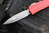 Microtech Cypher II- Double Edge- Red Finished Handle- Apocalyptic Plain Edge Blade 1242-10 APRD