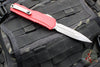 Microtech Cypher II- Double Edge- Red Finished Handle- Apocalyptic Plain Edge Blade 1242-10 APRD