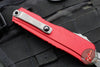 Microtech Cypher II- Double Edge- Red Finished Handle- Apocalyptic Plain Edge Blade 1242-10 APRD