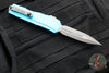 Microtech Cypher II- Double Edge- Turquoise Finished Handle- Apocalyptic Plain Edge Blade 1242-10 APTQ