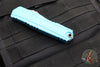 Microtech Cypher II- Double Edge- Turquoise Finished Handle- Apocalyptic Plain Edge Blade 1242-10 APTQ