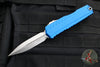 Microtech Cypher II- Double Edge- Blue Handle- Stonewash Plain Edge Blade 1242-10 BL