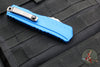 Microtech Cypher II- Double Edge- Blue Handle- Stonewash Plain Edge Blade 1242-10 BL