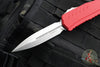 Microtech Cypher II- Double Edge- Red Handle- Stonewash Plain Edge Blade 1242-10 RD