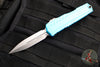 Microtech Cypher II- Double Edge- Turquoise Handle- Stonewash Plain Edge Blade 1242-10 TQ