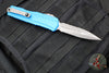 Microtech Cypher II- Double Edge- Blue Finished Handle- Apocalyptic Part Serrated Edge Blade 1242-11 APBL