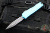 Microtech Cypher II- Double Edge- Turquoise Finished Handle- Apocalyptic Part Serrated Edge Blade 1242-11 APTQ