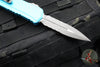 Microtech Cypher II- Double Edge- Turquoise Finished Handle- Apocalyptic Part Serrated Edge Blade 1242-11 APTQ