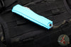 Microtech Cypher II- Double Edge- Turquoise Finished Handle- Apocalyptic Part Serrated Edge Blade 1242-11 APTQ