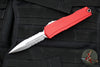 Microtech Cypher II- Double Edge- Red Handle- Stonewash Part Serrated Edge Blade 1242-11 RD