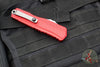 Microtech Cypher II- Double Edge- Red Handle- Stonewash Part Serrated Edge Blade 1242-11 RD