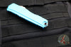 Microtech Cypher II- Double Edge- Turquoise Handle- Stonewash Part Serrated Edge Blade 1242-11 TQ