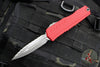 Microtech Cypher II- Double Edge- Red Handle- Apocalyptic Full Serrated Edge Blade 1242-12 APRD