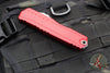 Microtech Cypher II- Double Edge- Red Handle- Apocalyptic Full Serrated Edge Blade 1242-12 APRD