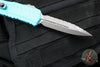 Microtech Cypher II- Double Edge- Turquoise Handle- Apocalyptic Full Serrated Edge Blade 1242-12 APTQ