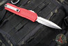 Microtech Cypher II- Double Edge- Red Handle- Stonewash Full Serrated Edge Blade 1242-12 RD