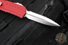 Microtech Cypher II- Double Edge- Red Handle- Stonewash Full Serrated Edge Blade 1242-12 RD