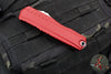 Microtech Cypher II- Double Edge- Red Handle- Stonewash Full Serrated Edge Blade 1242-12 RD