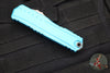 Microtech Cypher II- Double Edge- Turquoise Handle- Stonewash Full Serrated Edge Blade 1242-12 TQ