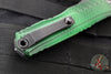 Microtech Cypher II- Double Edge- Green X-51 Pattern Handle- Distressed Black Plain Edge Blade 1242-1 GRX51S