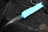 Microtech Cypher II- Double Edge- Turquoise Handle- Black Plain Edge Blade 1242-1 TQ