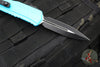 Microtech Cypher II- Double Edge- Turquoise Handle- Black Plain Edge Blade 1242-1 TQ