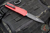 Microtech Cypher II- Double Edge- Red Handle- Black Part Serrated Edge Blade 1242-2 RD