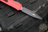 Microtech Cypher II- Double Edge- Red Handle- Black Part Serrated Edge Blade 1242-2 RD