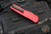 Microtech Cypher II- Double Edge- Red Handle- Black Part Serrated Edge Blade 1242-2 RD