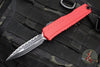 Microtech Cypher II- Double Edge- Red Handle- Black Full Serrated Edge Blade 1242-3 RD